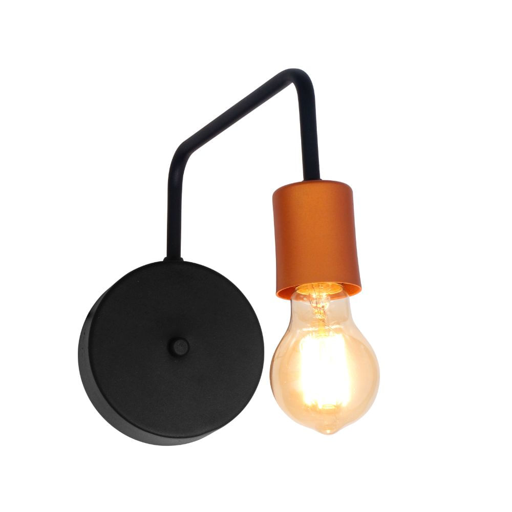 Arandela One Plus Preta Auremar